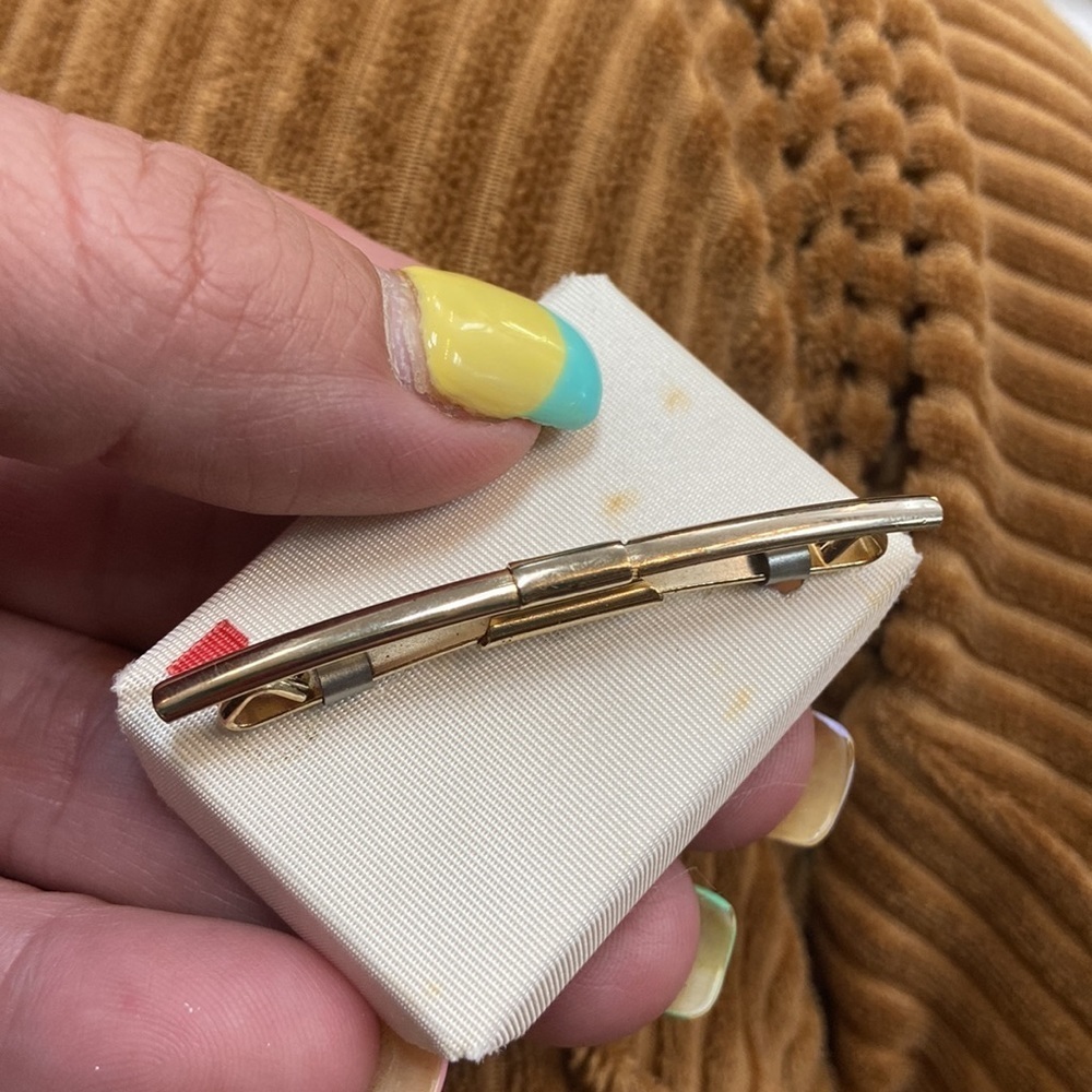 Mid Century Hickok Gold Tone Tie Clip NWB